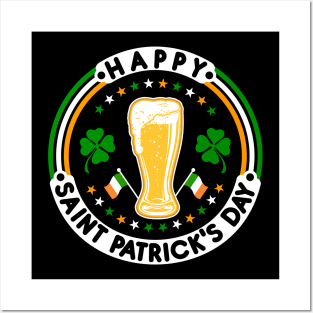 Happy Saint Patrick's Day|Beer|Clovers|Tees Posters and Art